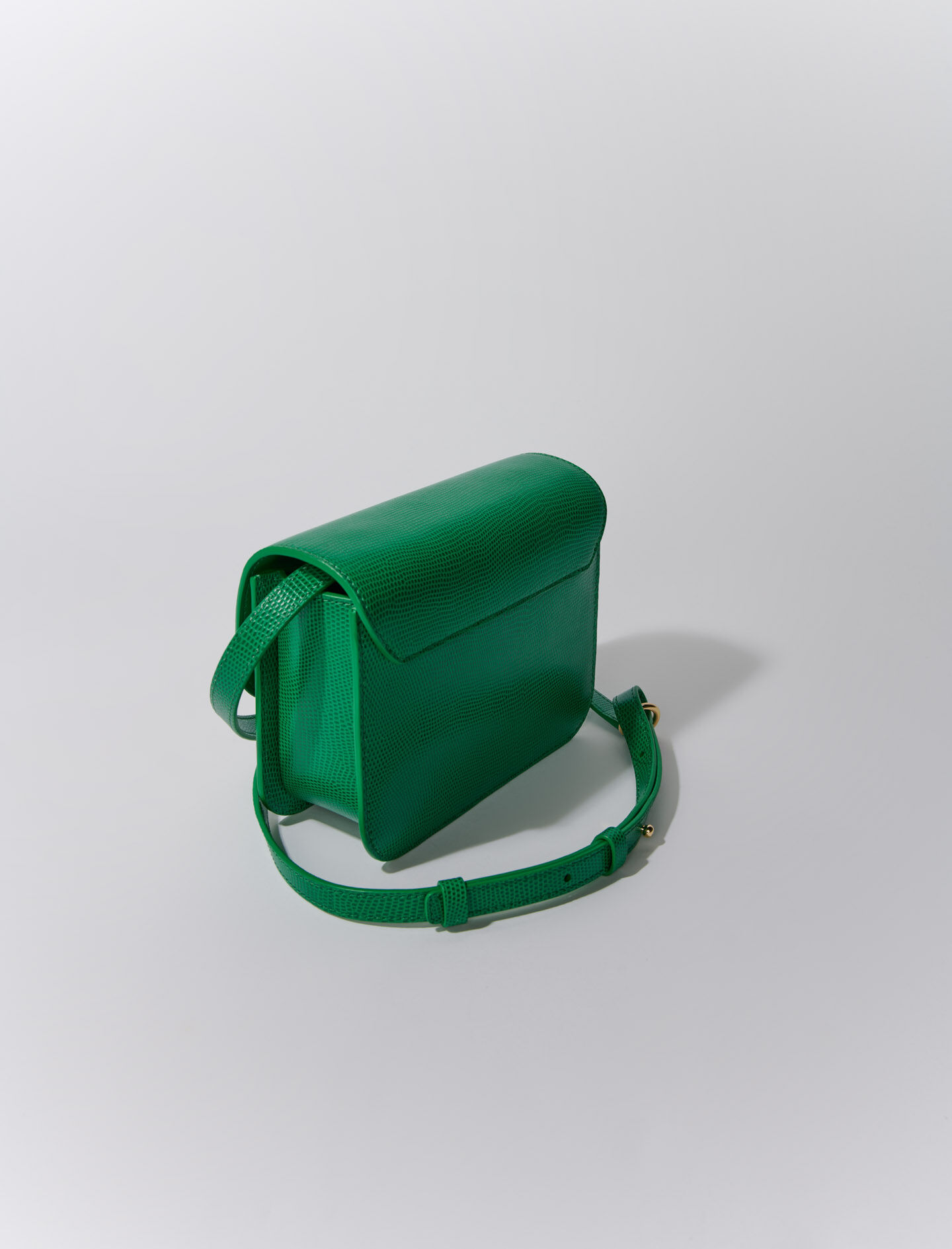 223CLOVERMINILIZARD Lizard-effect embossed leather bag - Mini Bags 