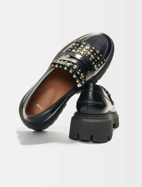 Platform loafers with studs - View All Shoes - MAJE