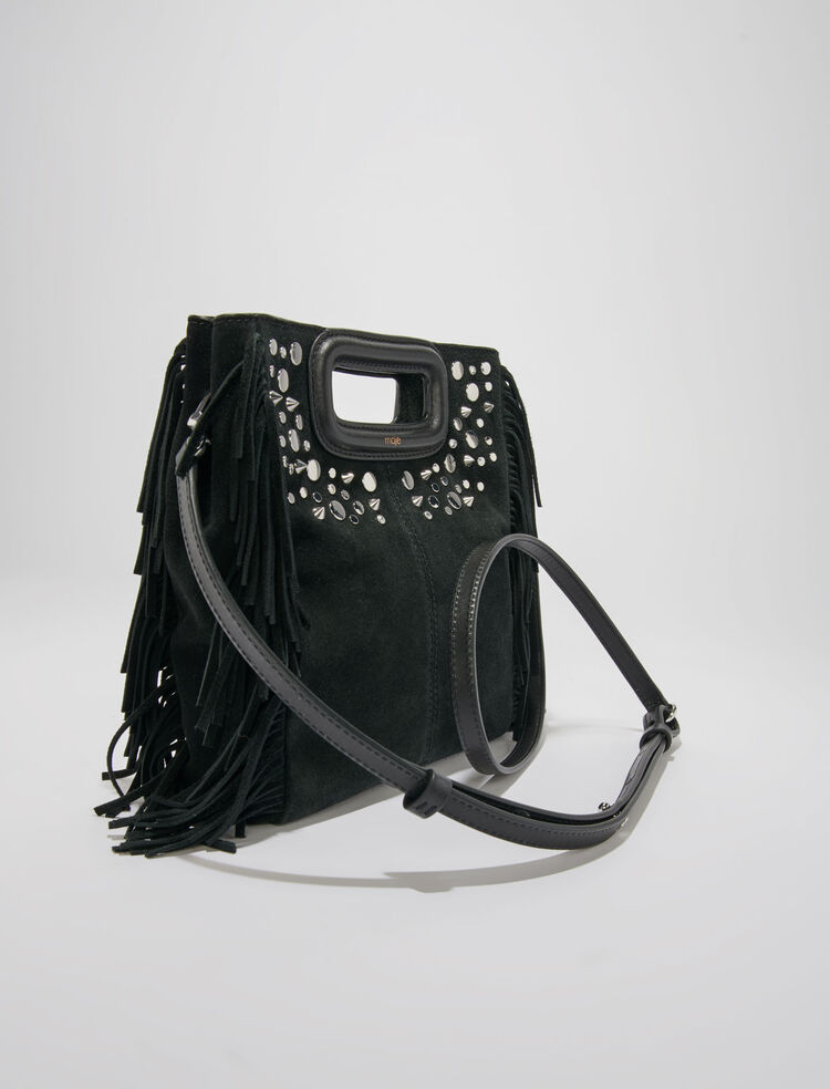 121CLOVER Leather bag with clover clasp - Medium Bags - Maje.com