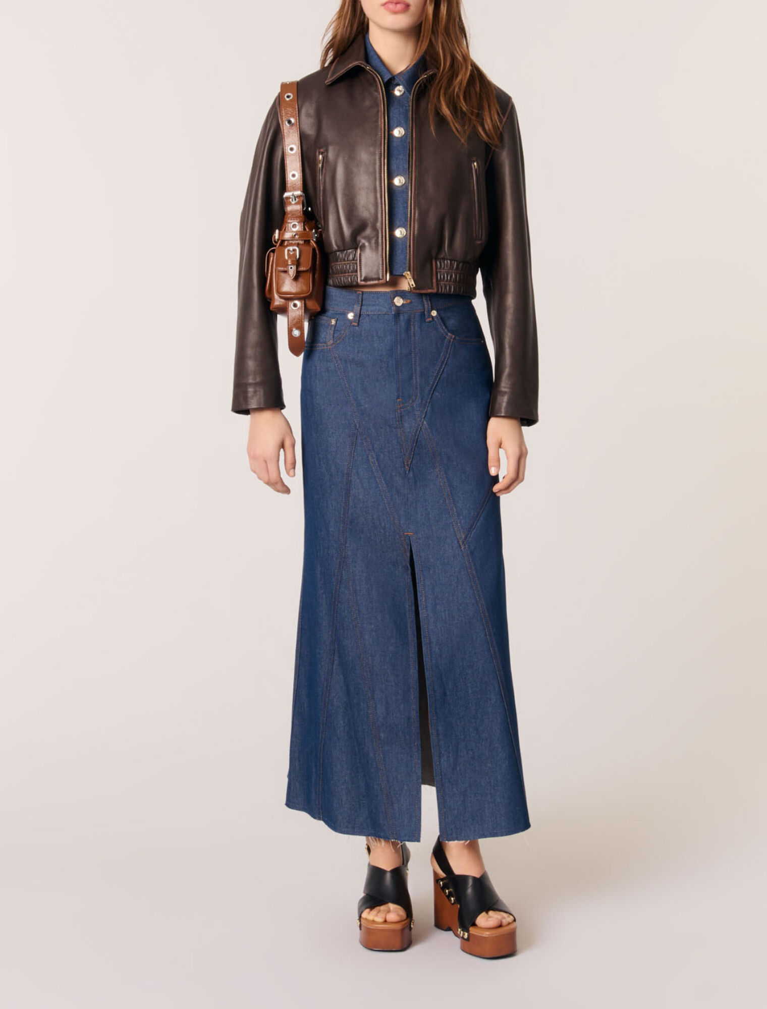 Jupe longue en denim