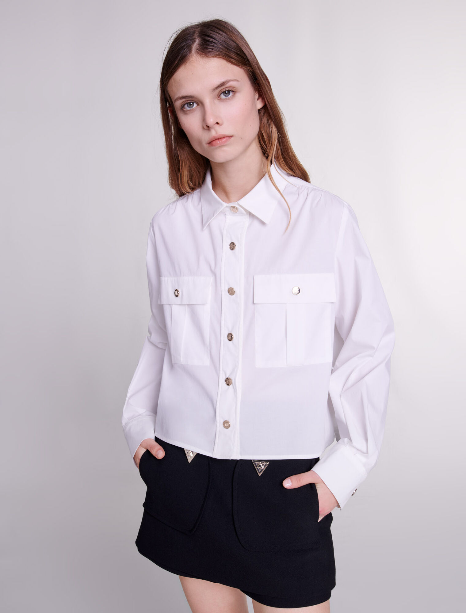 Chemise courte en coton