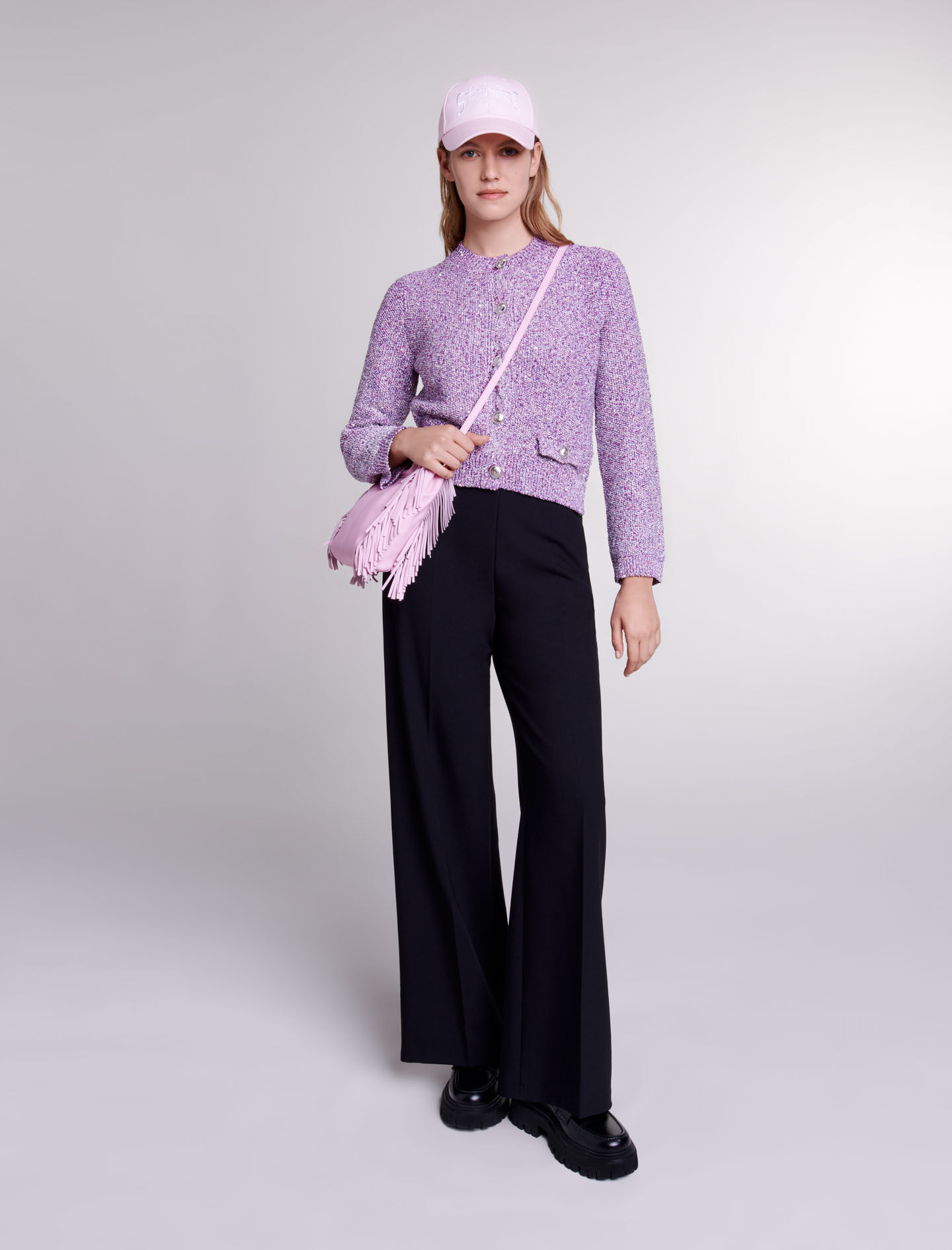 Pink glitter cardigan online