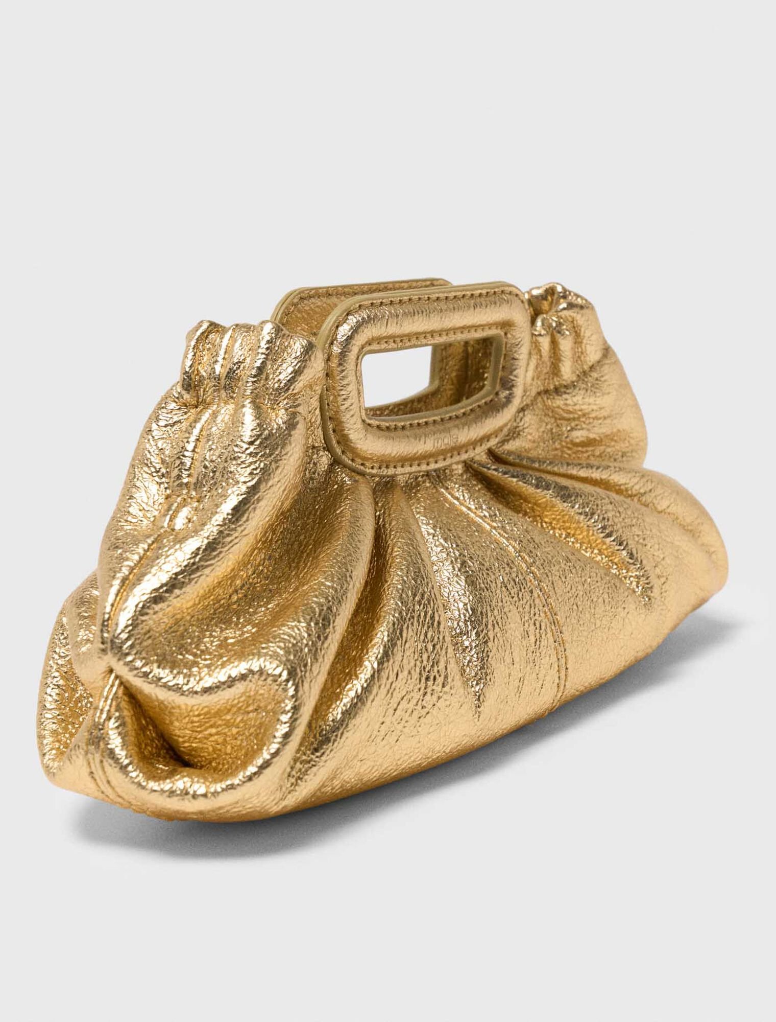 Mini clutch en cuir m&eacute;talis&eacute;