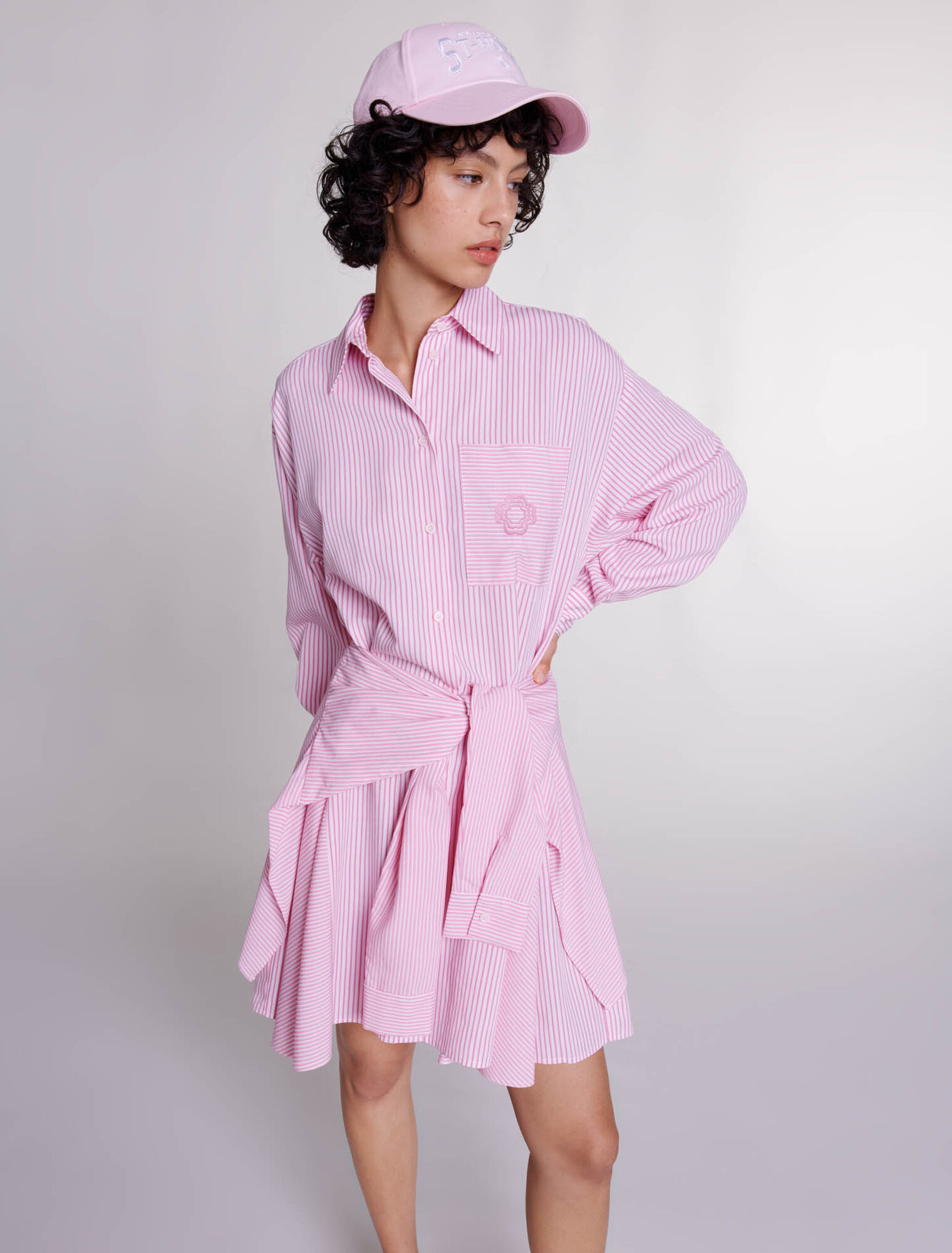 Robe chemise à rayures