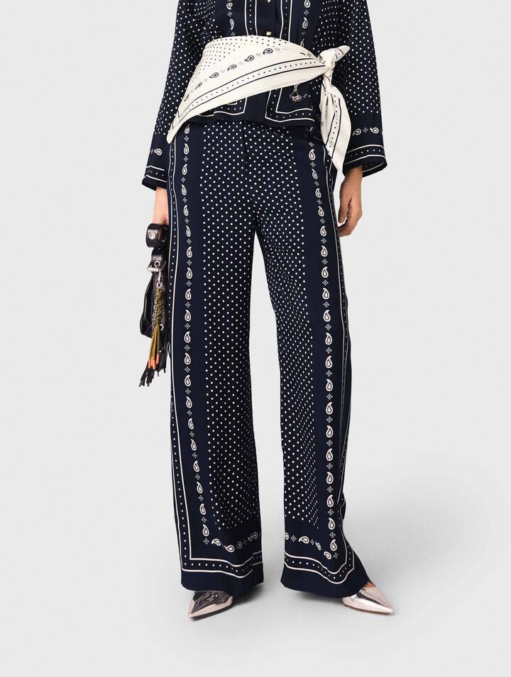 Pantalon fluide imprim&eacute;