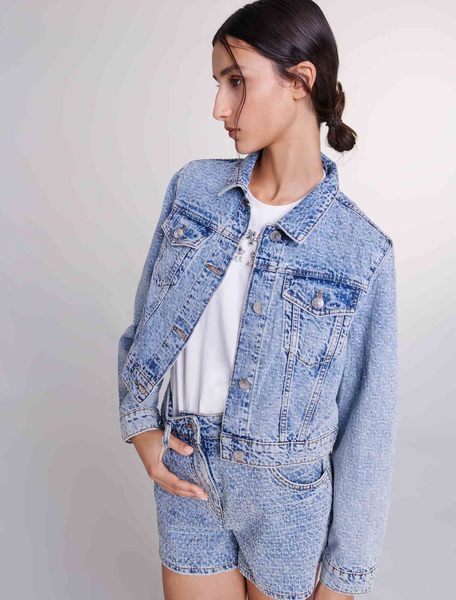Cropped denim jacket