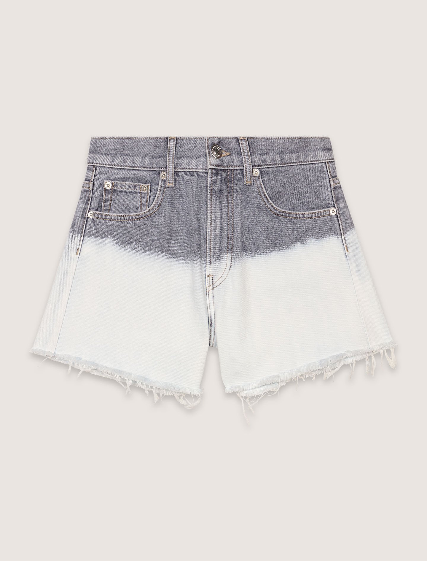 Tie-dye denim shorts Black / Gray For Women | Maje