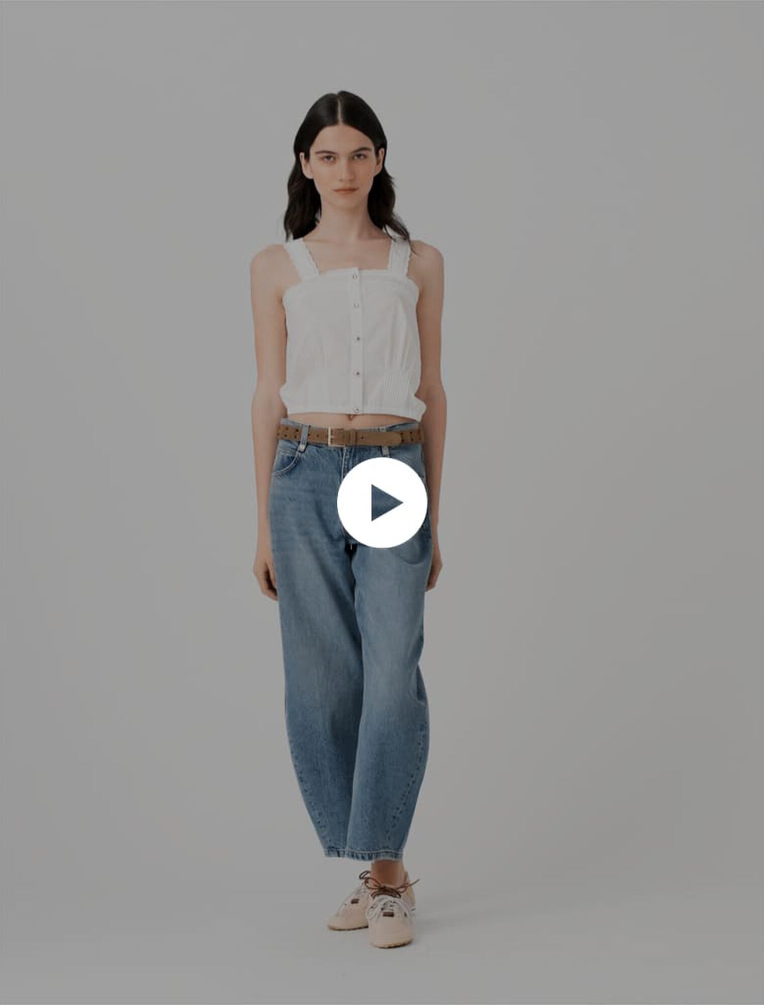 Crop top with lace trim