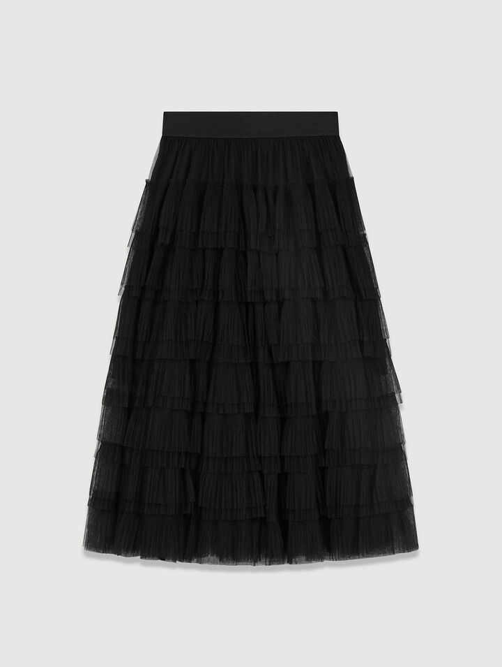 Tulle midi skirt