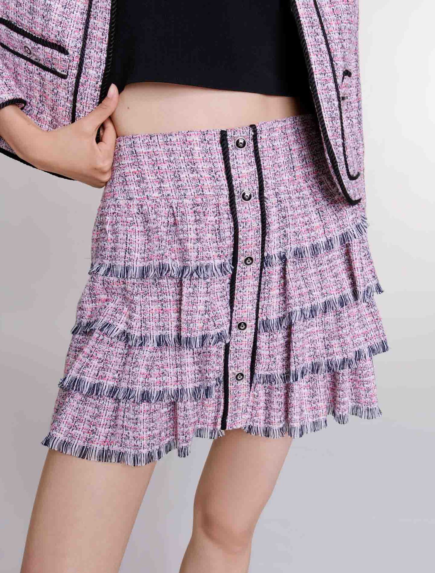 Jupe courte en tweed