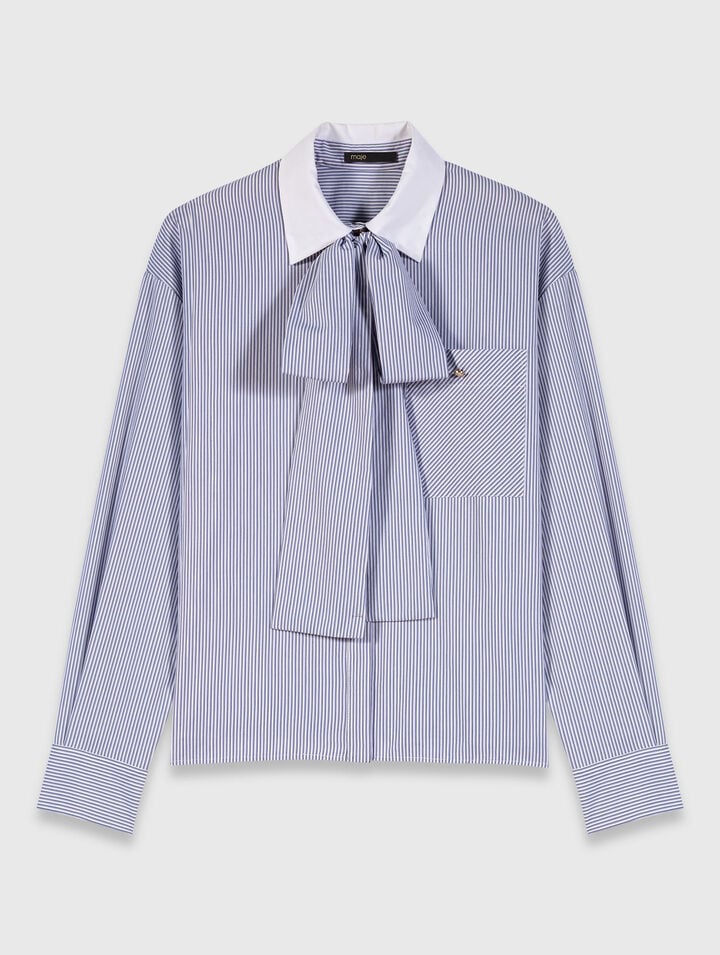 Chemise lavalliere rayée