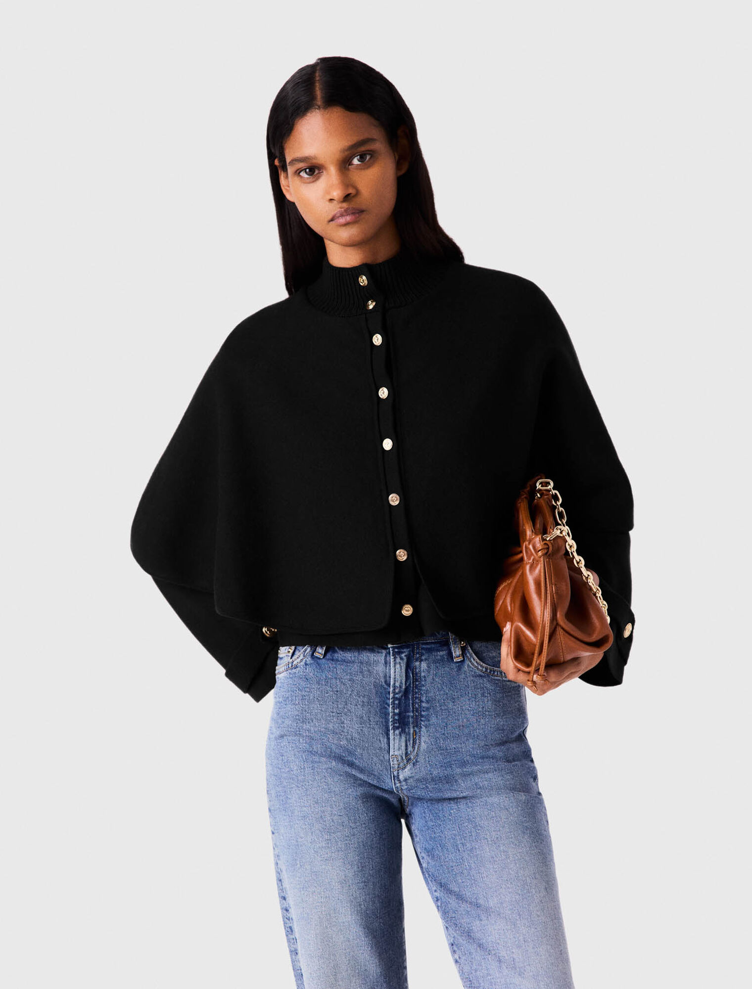 Cape-effect cardigan