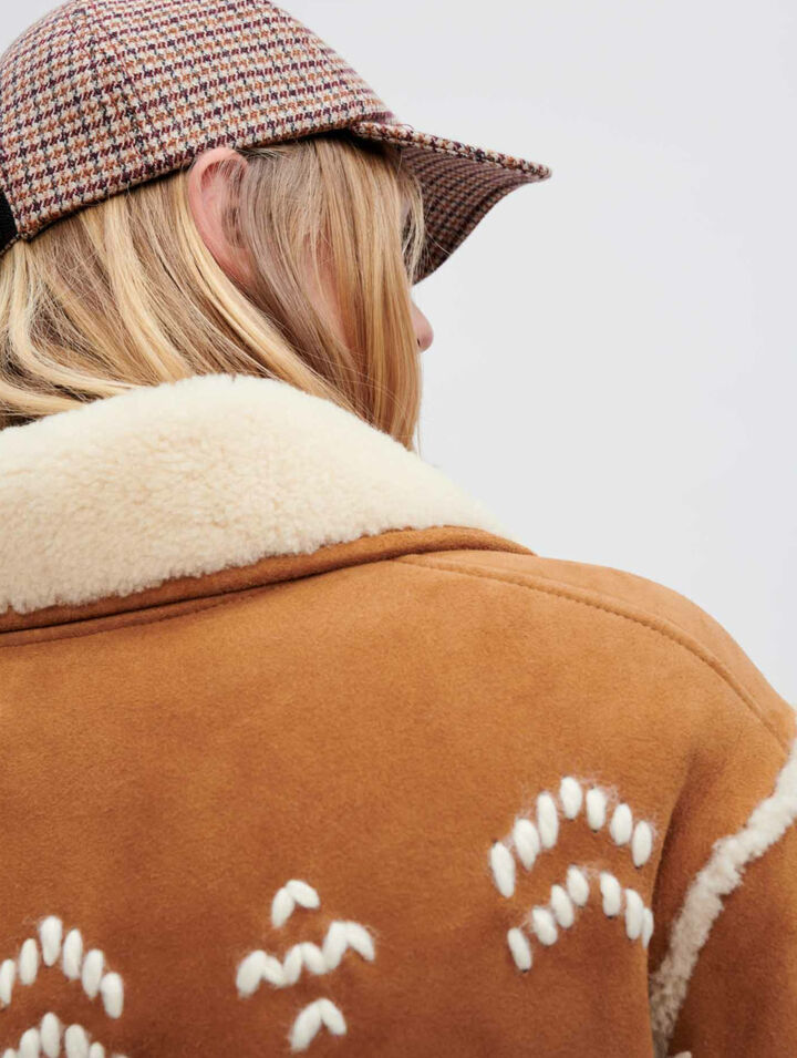 Manteau en peau de mouton lainée