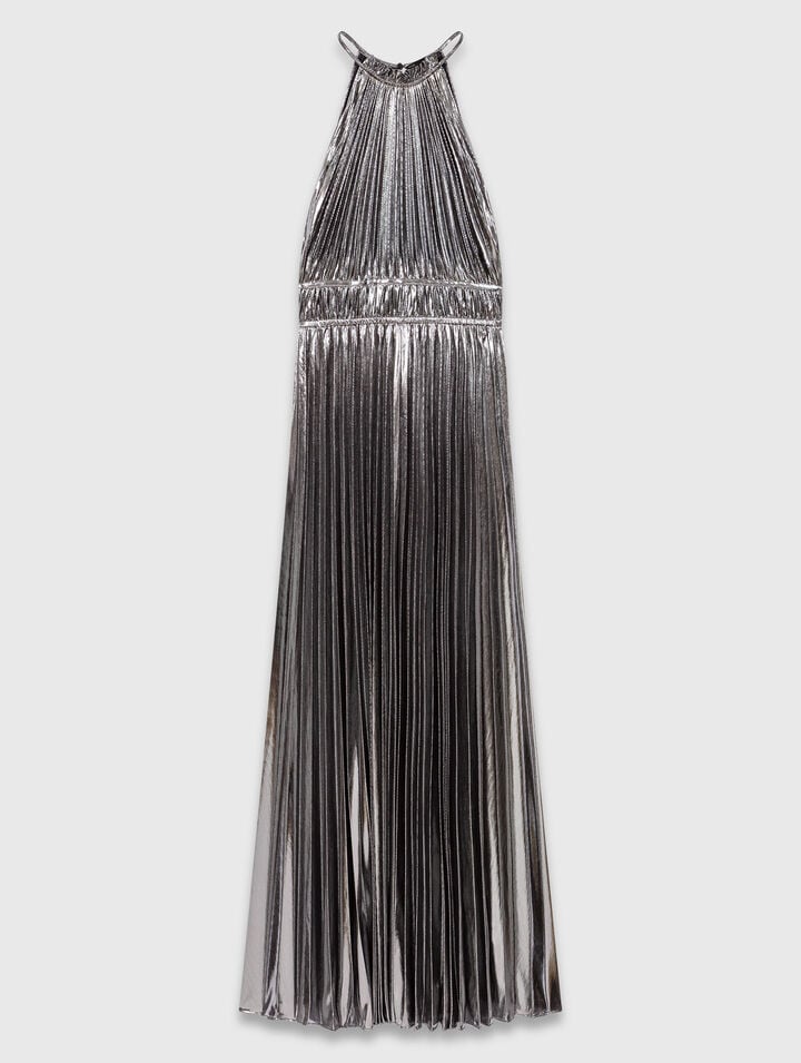 Robe longue plissée