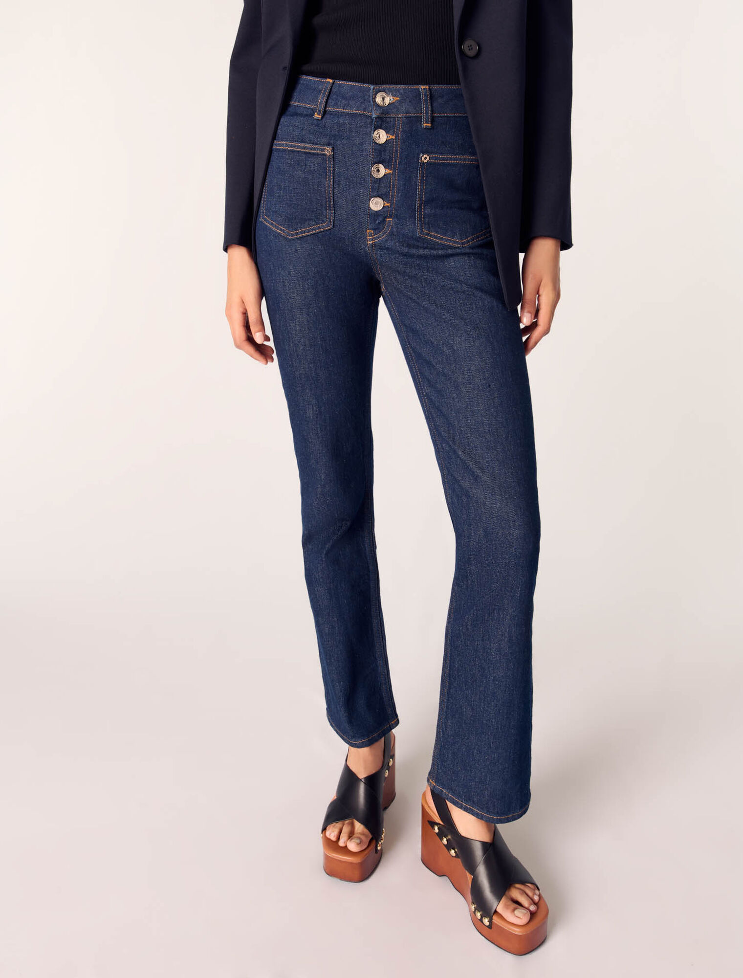 Jean denim à poches