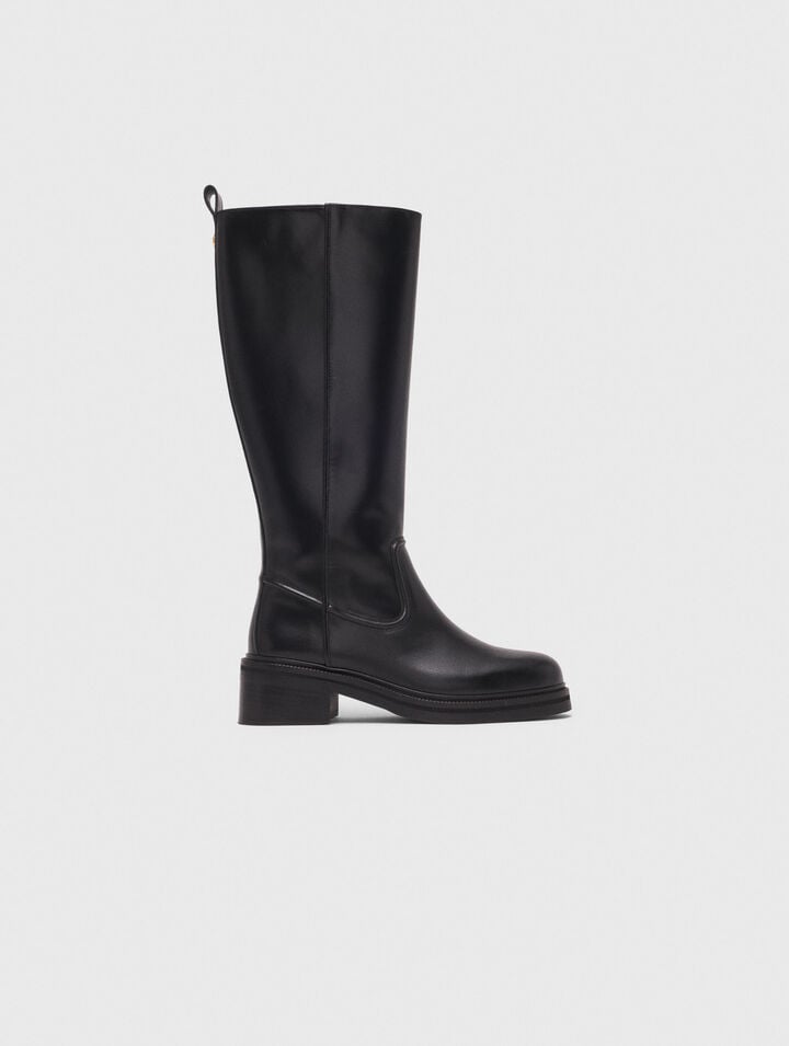 Leather boots