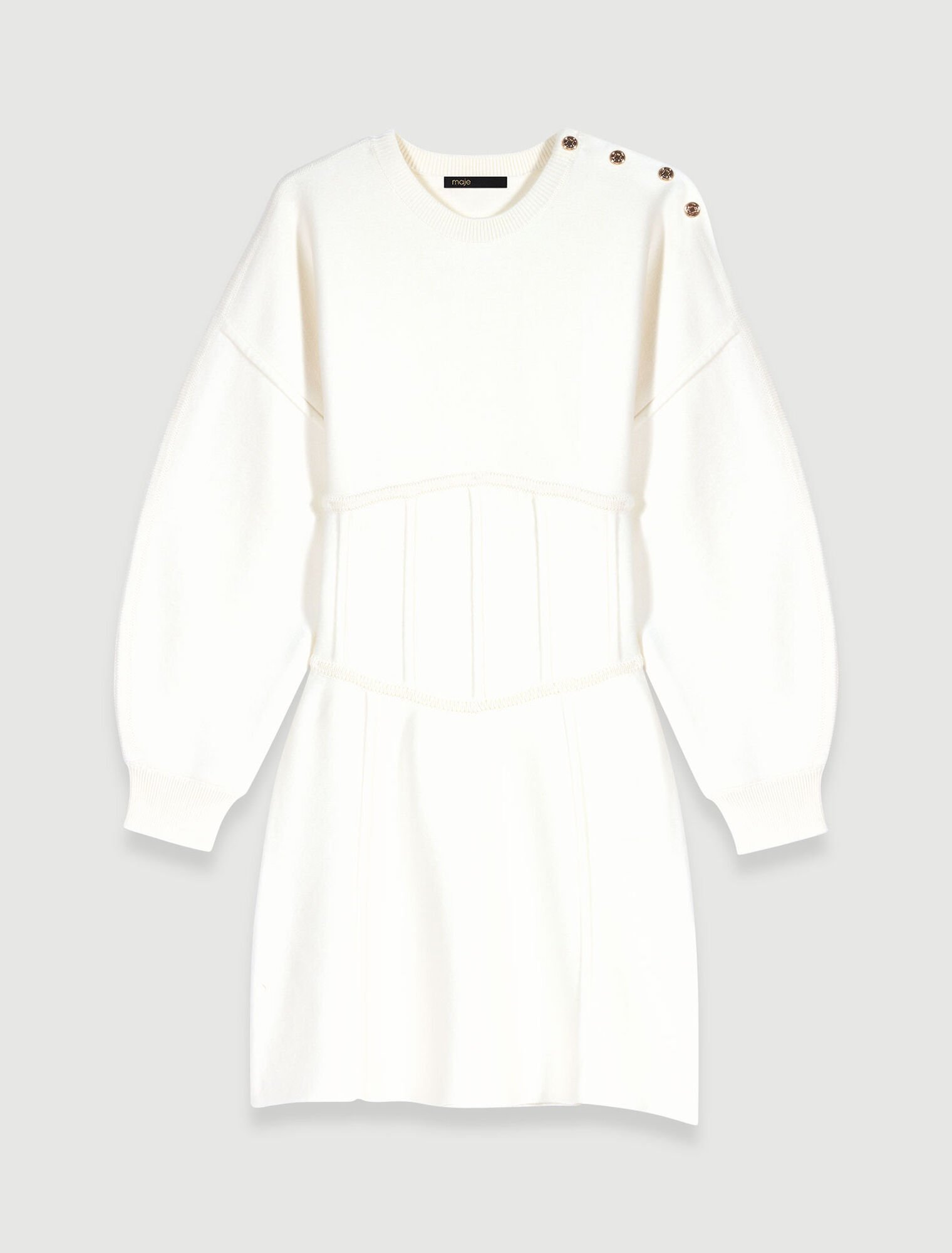 Corset-effect jumper dress