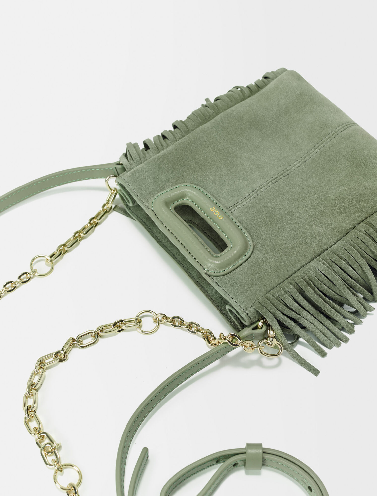 Sac M mini en cuir suède