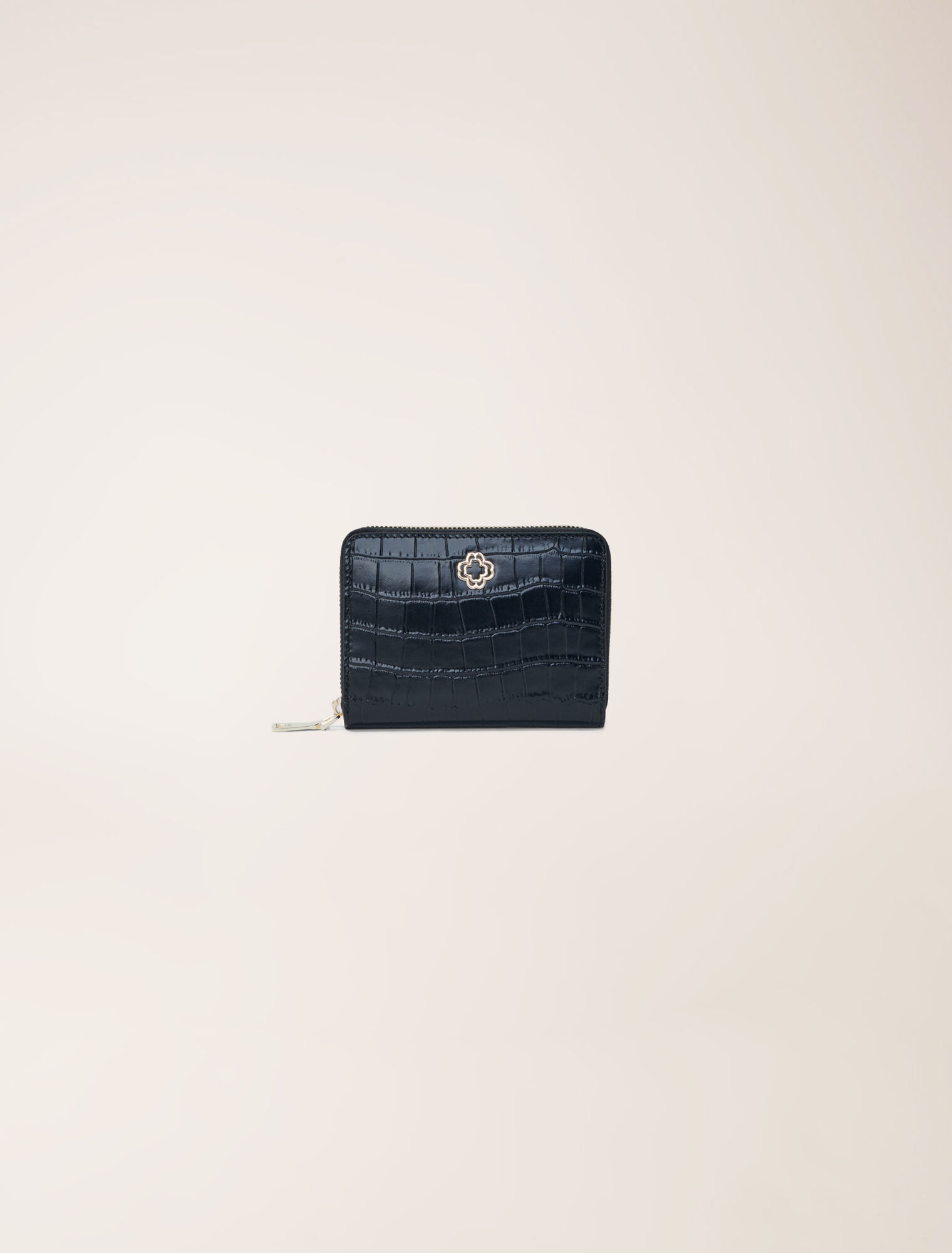 Portefeuille en cuir effet croco