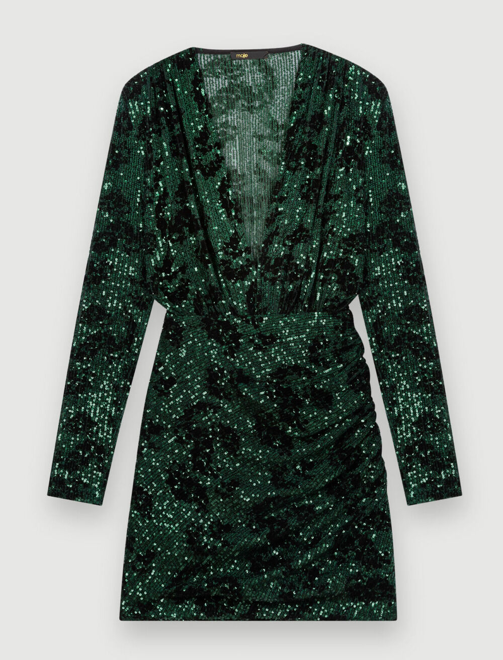 Sequin embroidered dress Green For Women Maje
