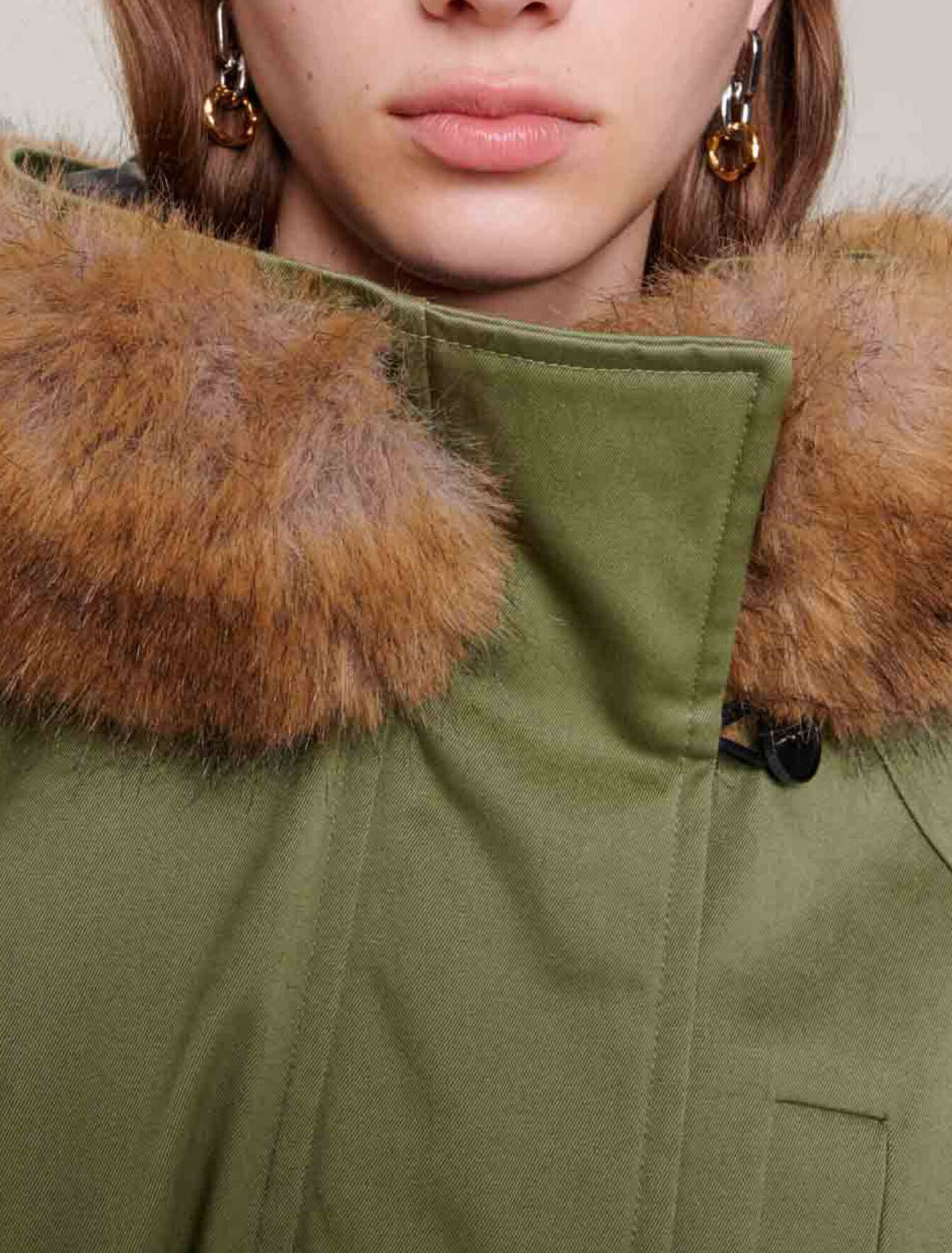 Parka courte à capuche