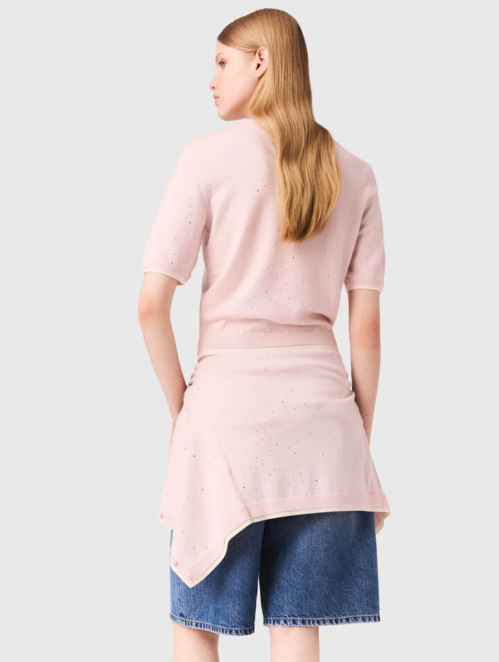 100% wool short-sleeve sweater
