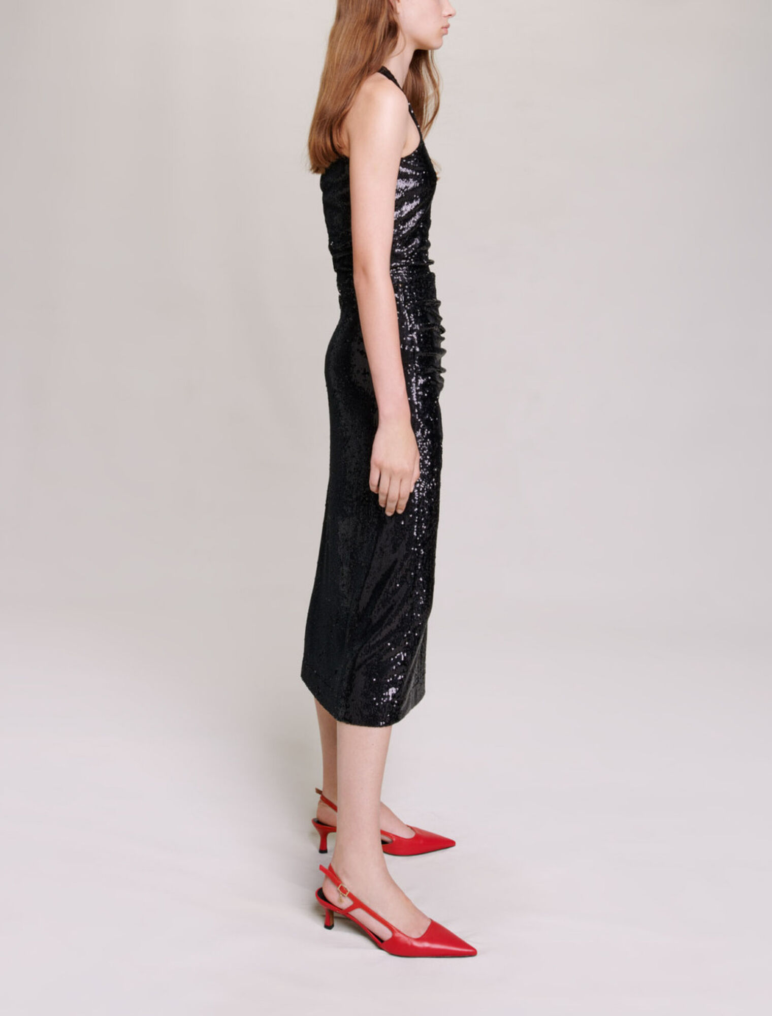 Jupe midi à sequins