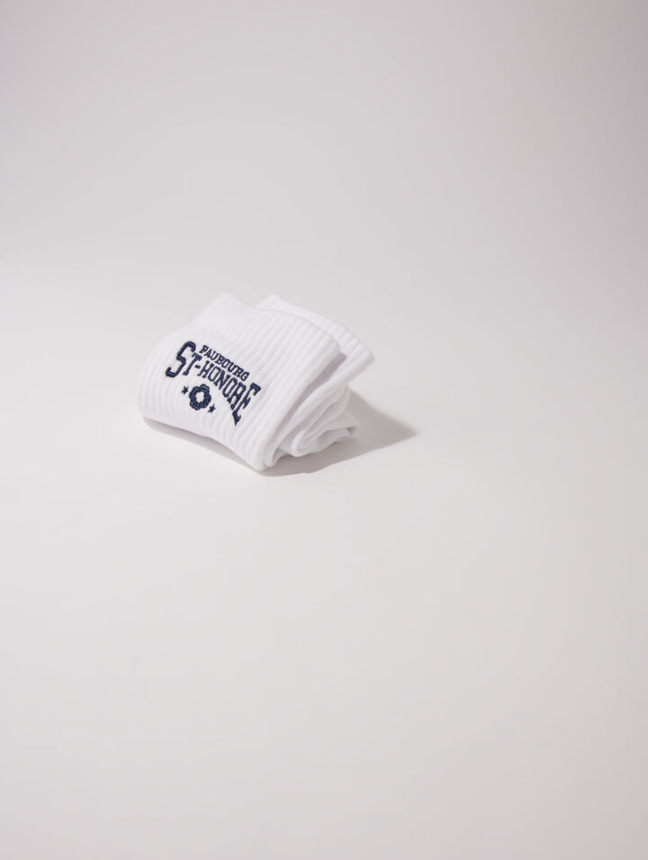Chaussettes brodées Saint Honoré