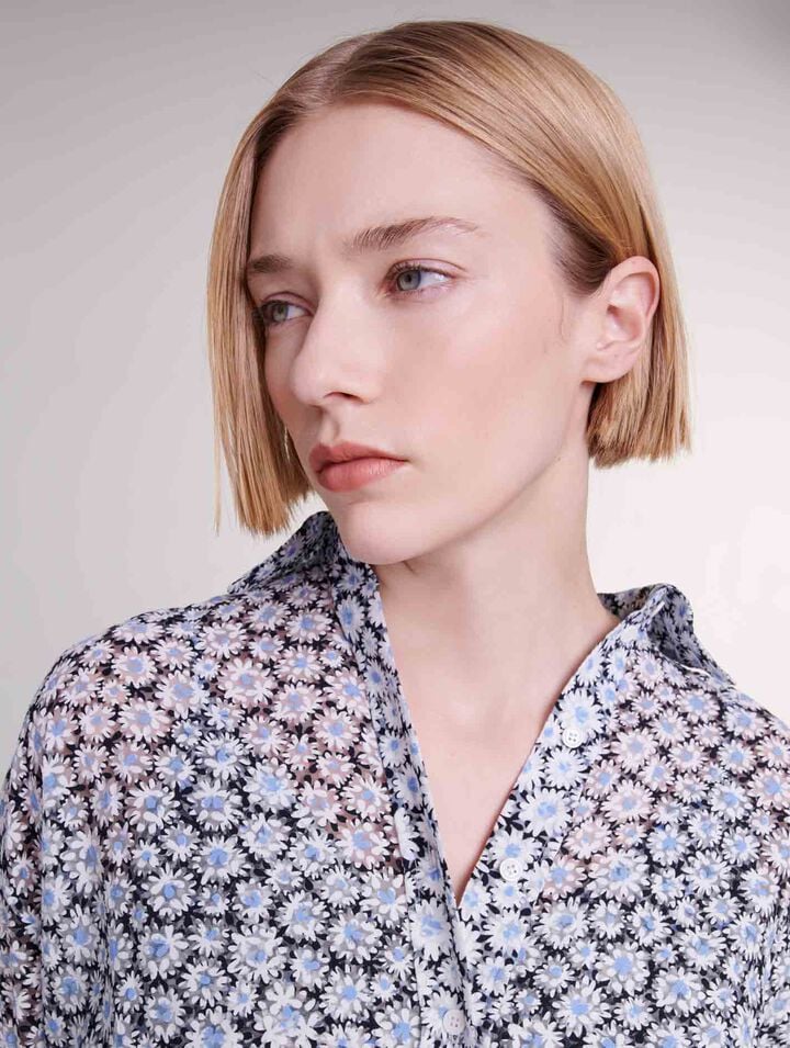 Robe courte fleurie