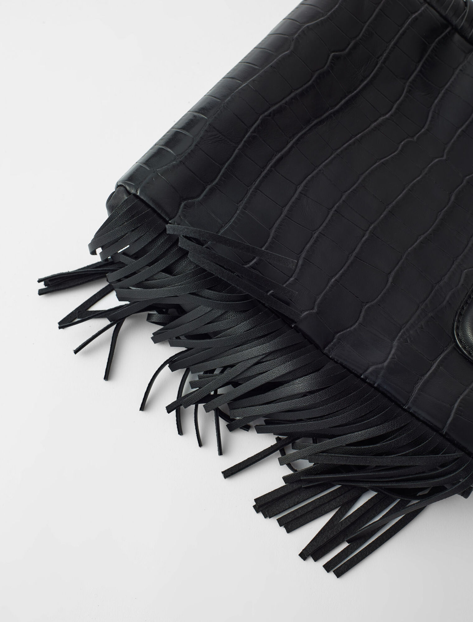 Sac M en cuir croco