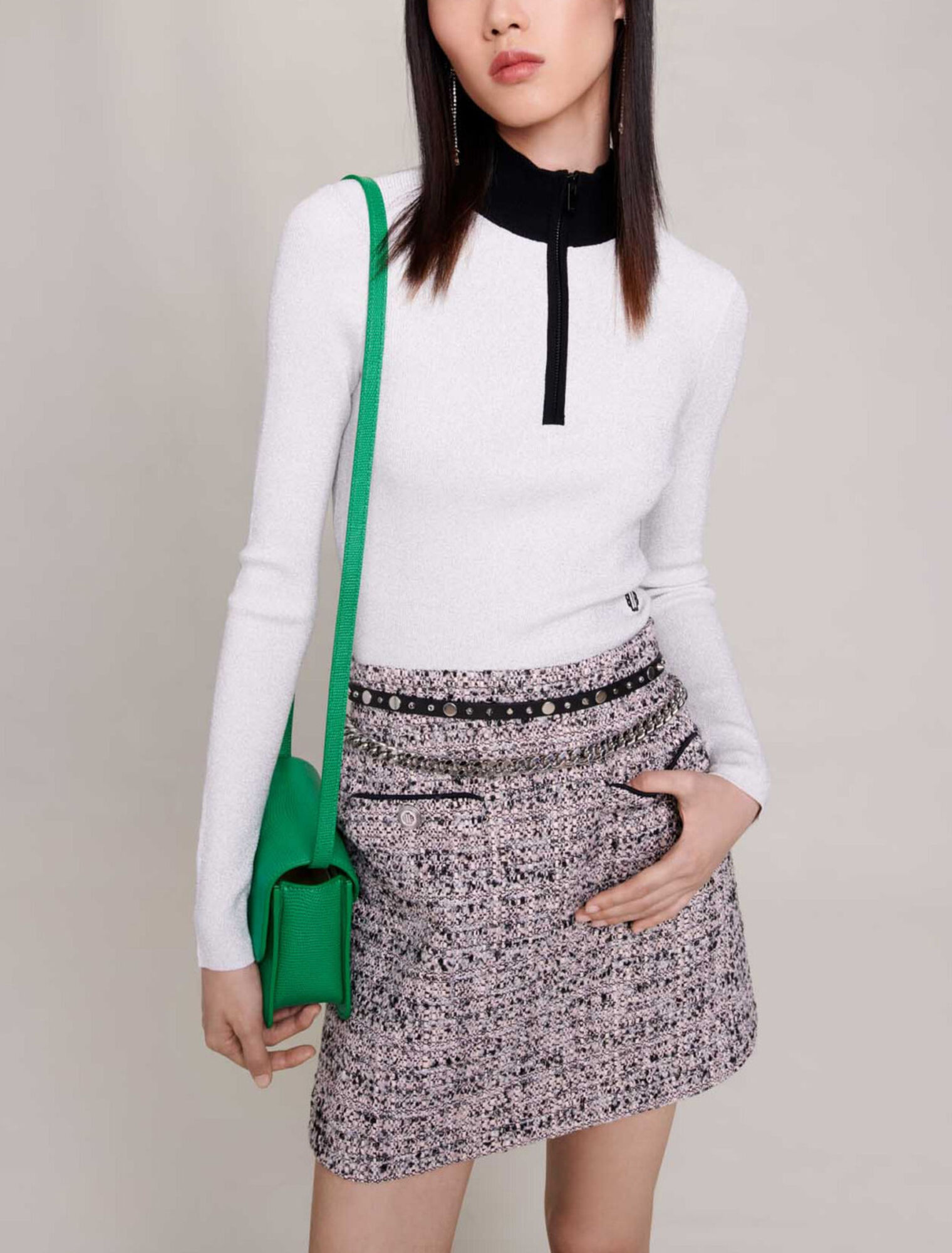 Jupe courte tweed