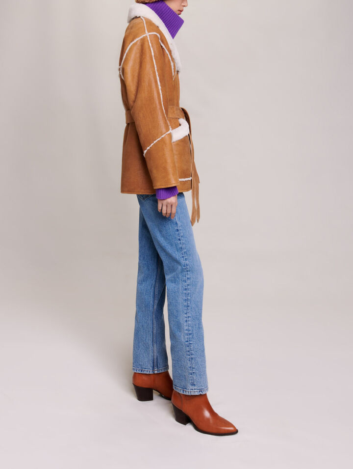 Manteau court shearling