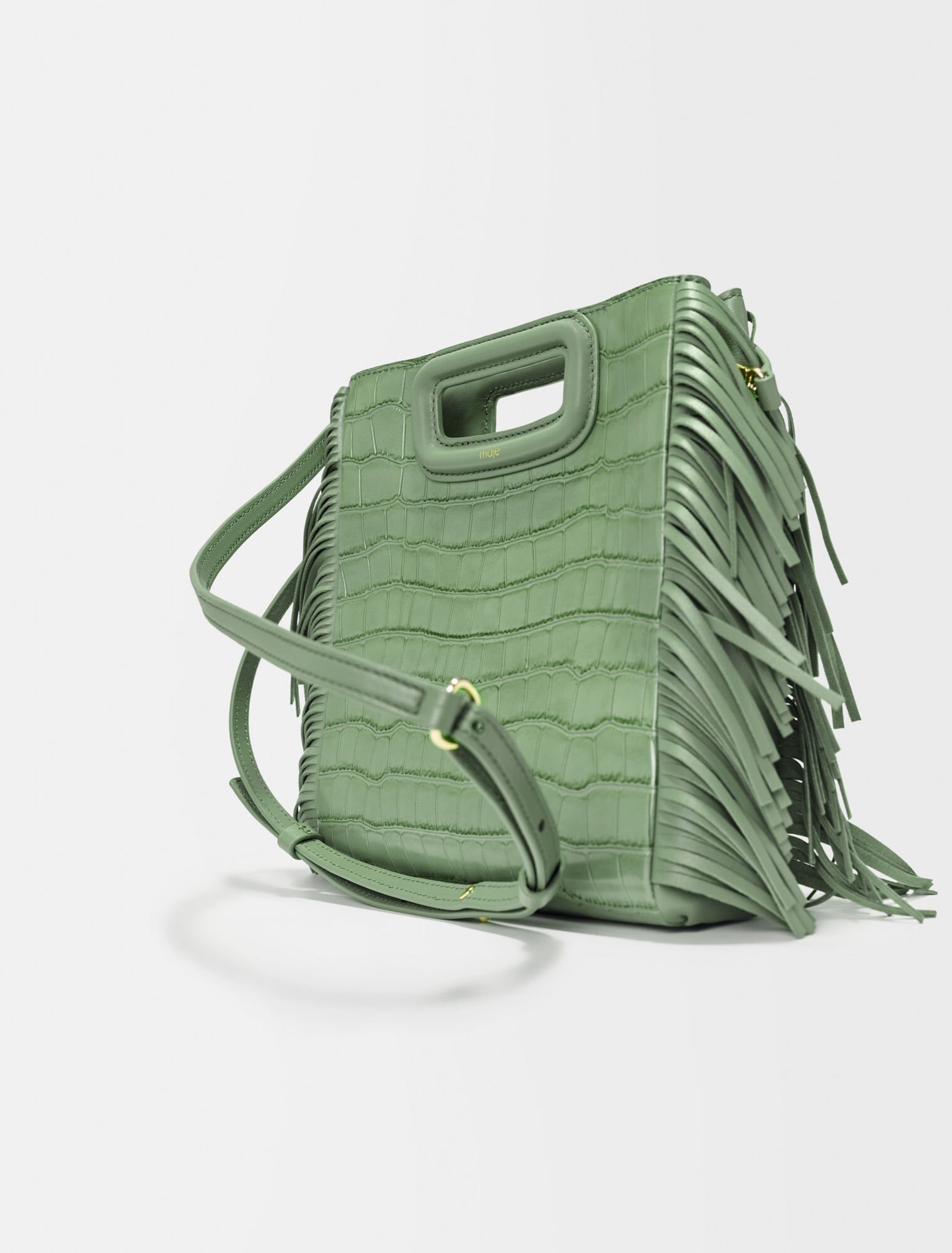 Sac M en cuir croco