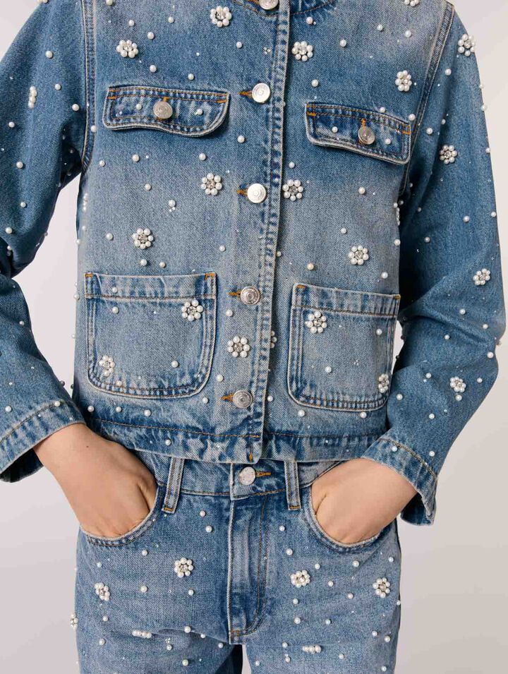 Embroidered denim jacket
