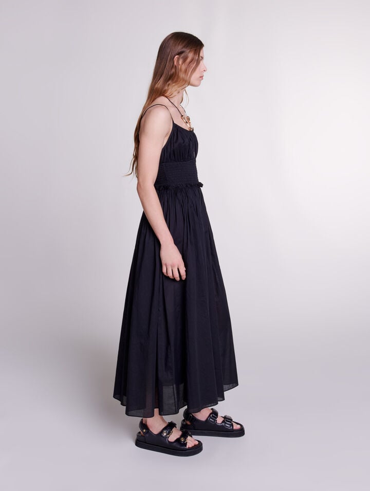 Robe à liens perlés