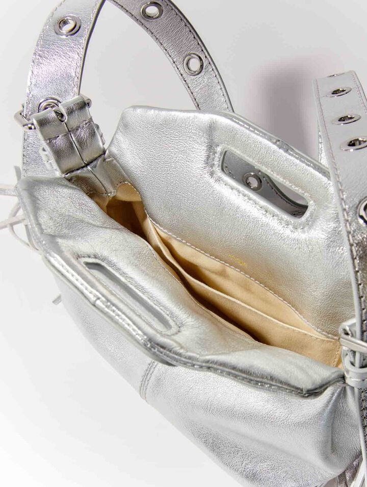 Metallic leather mini Miss M bag