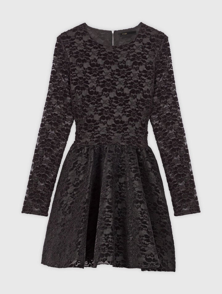 Robe longue évasée en velours