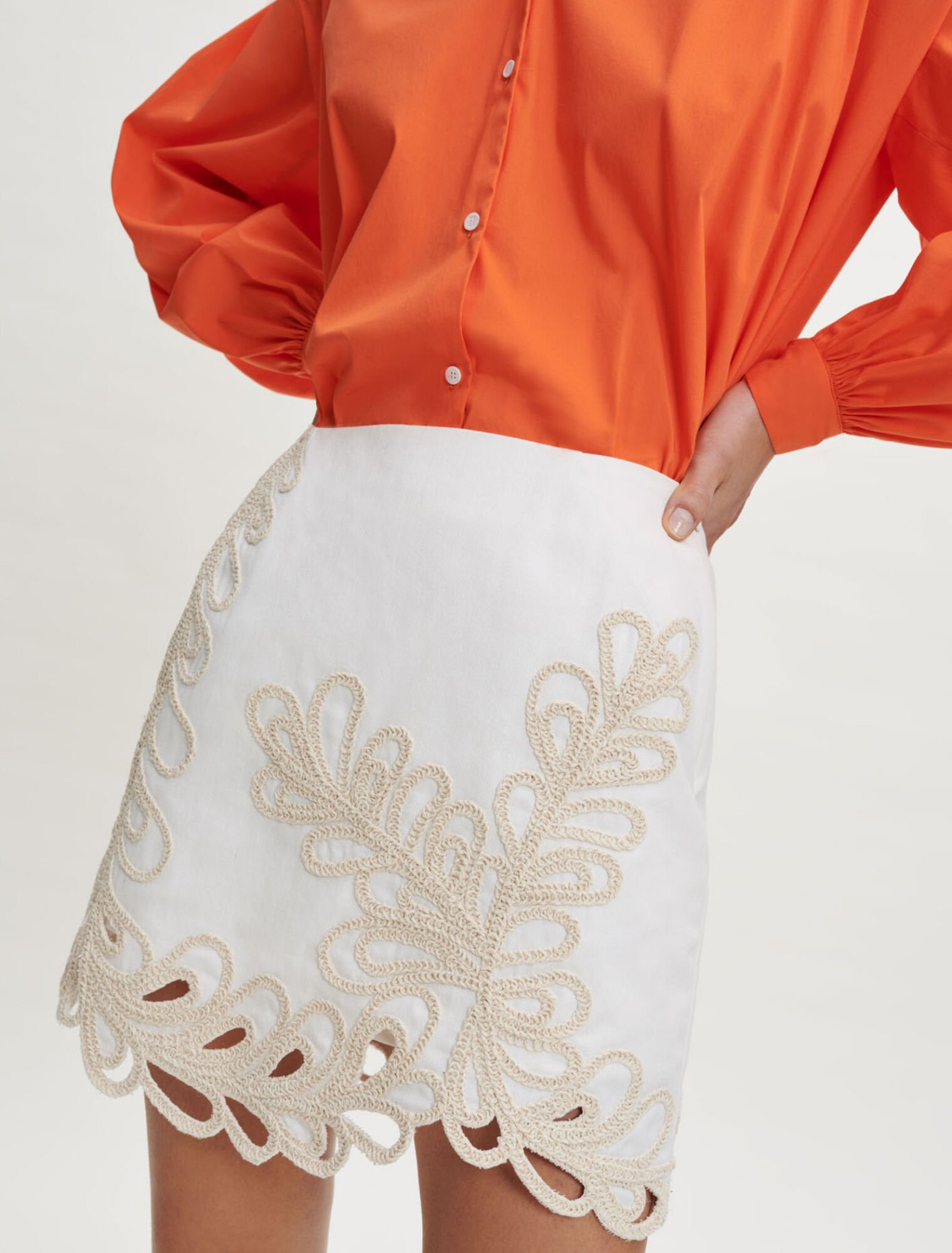 Fully embroidered skirt 