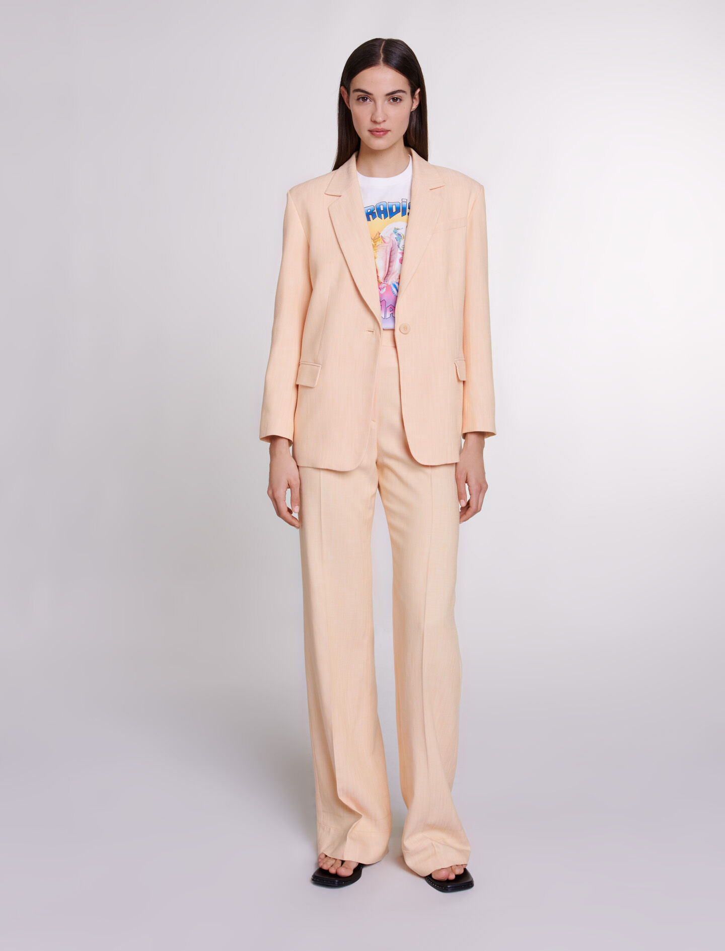Veste tailleur Yellow Orange pour femme Maje