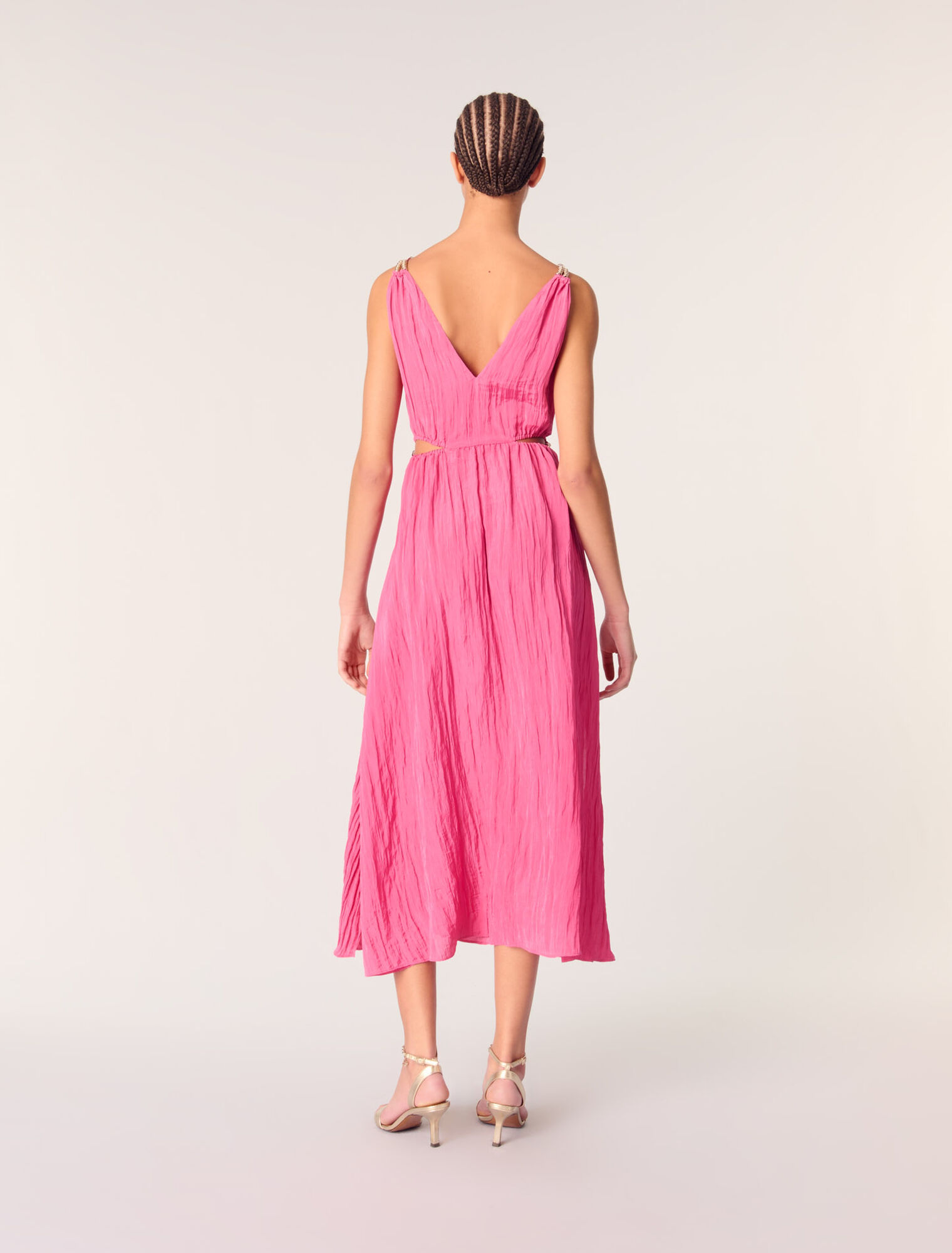 Robe midi ajourée
