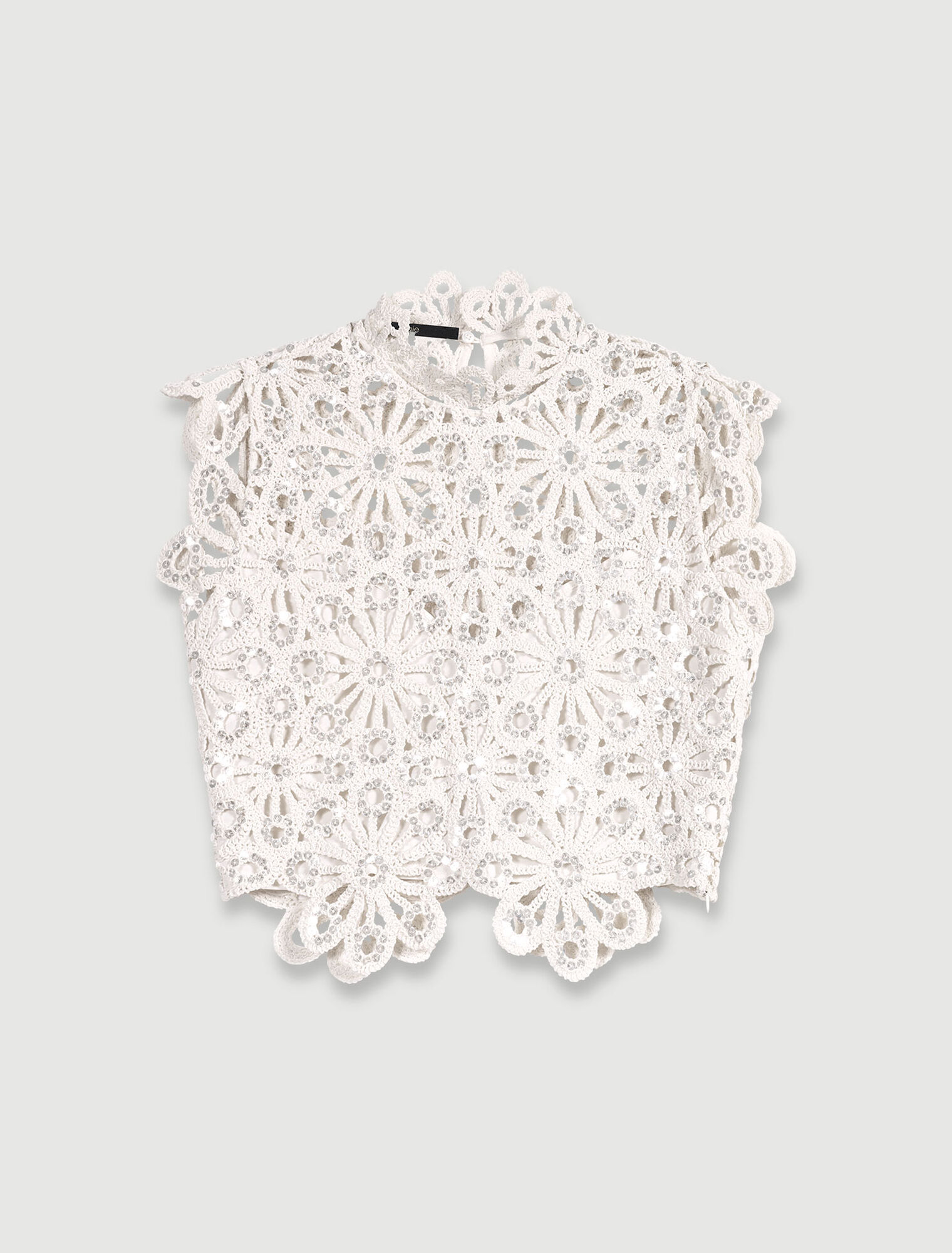 Top en crochet et sequins