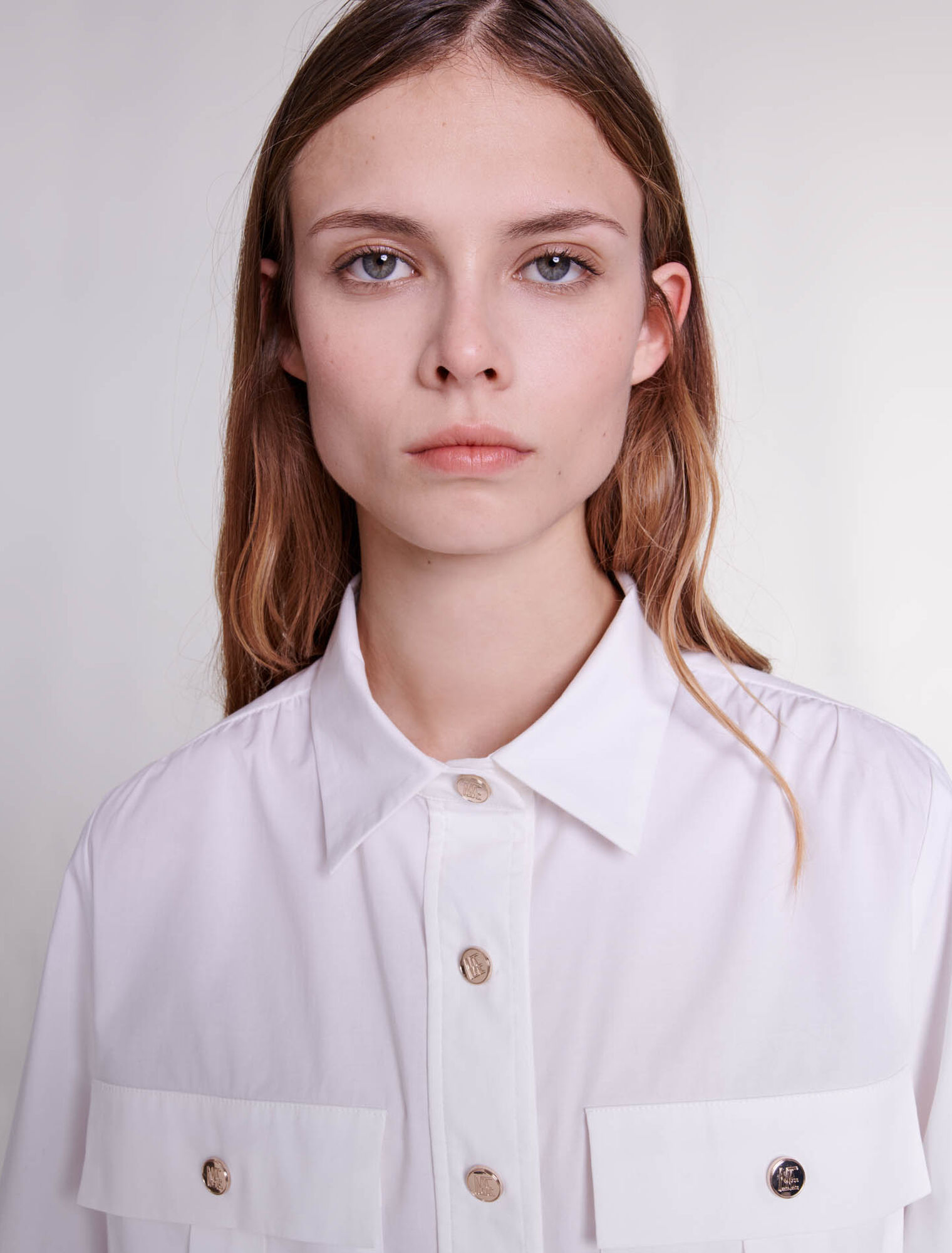 Chemise courte en coton