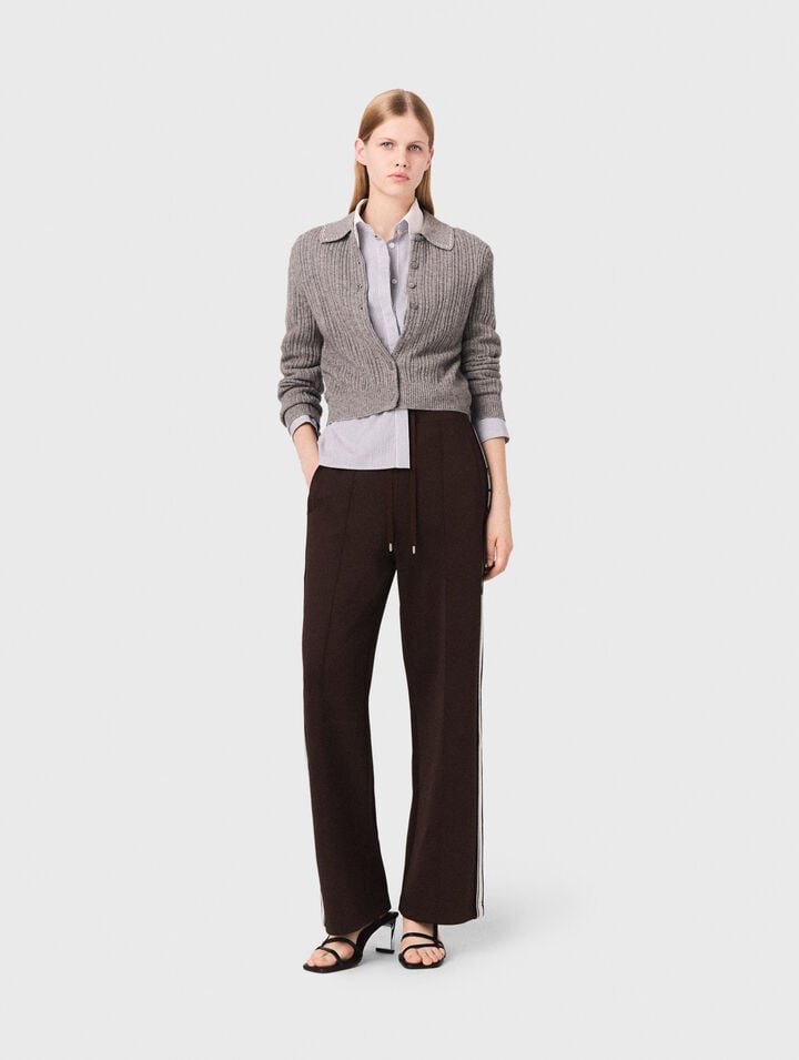 Pantalon avec bandes droites
