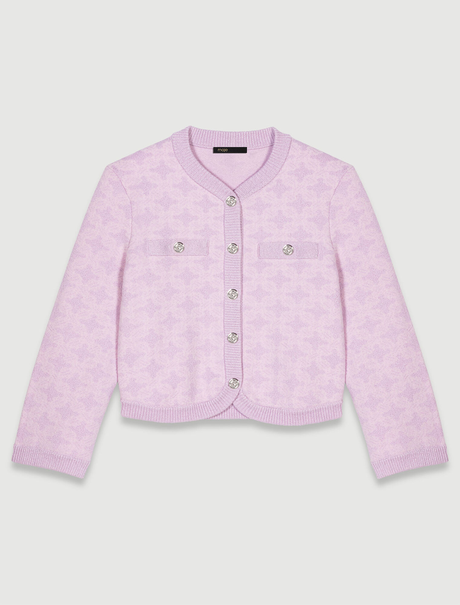 Cardigan en maille effet jacquard
