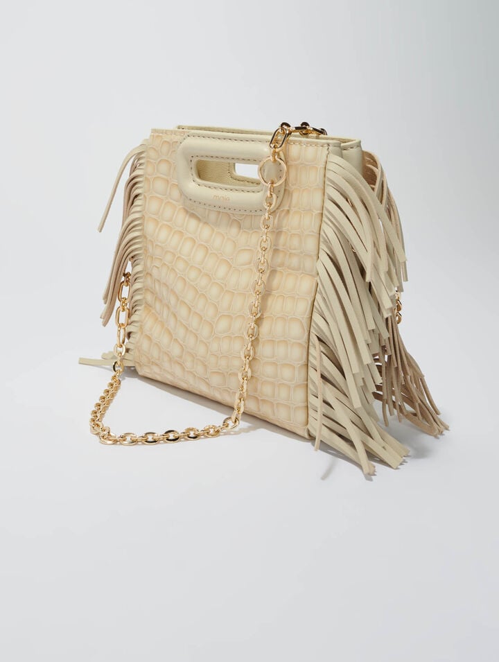 Sac M mini en cuir glossy