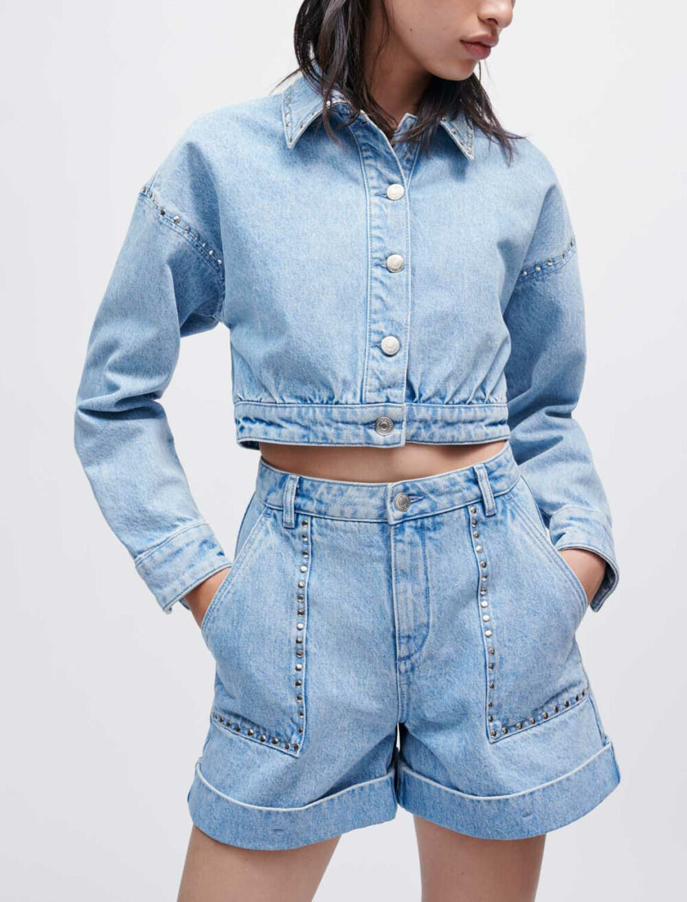 Veste en jean maje 2025
