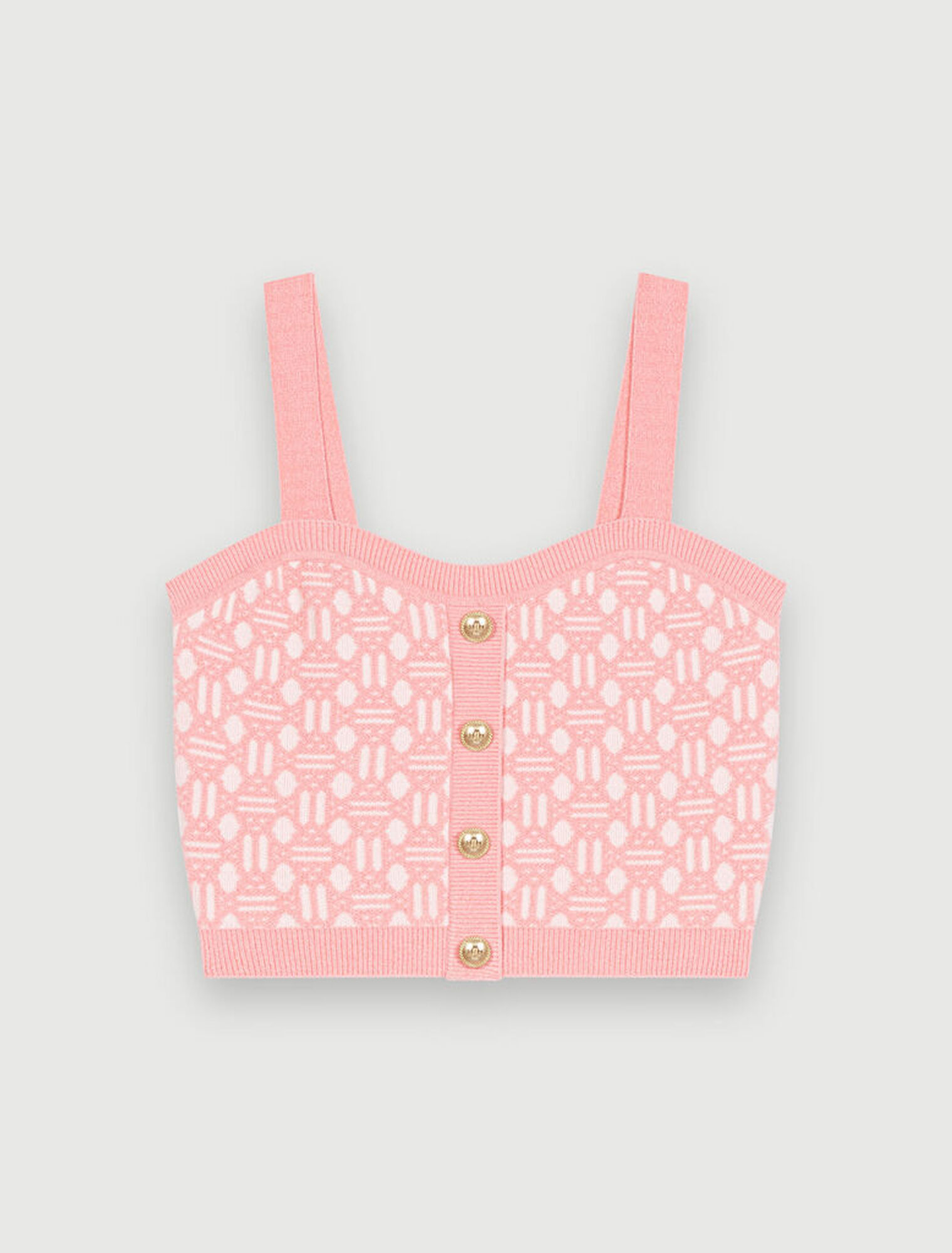 Top en maille imprimée