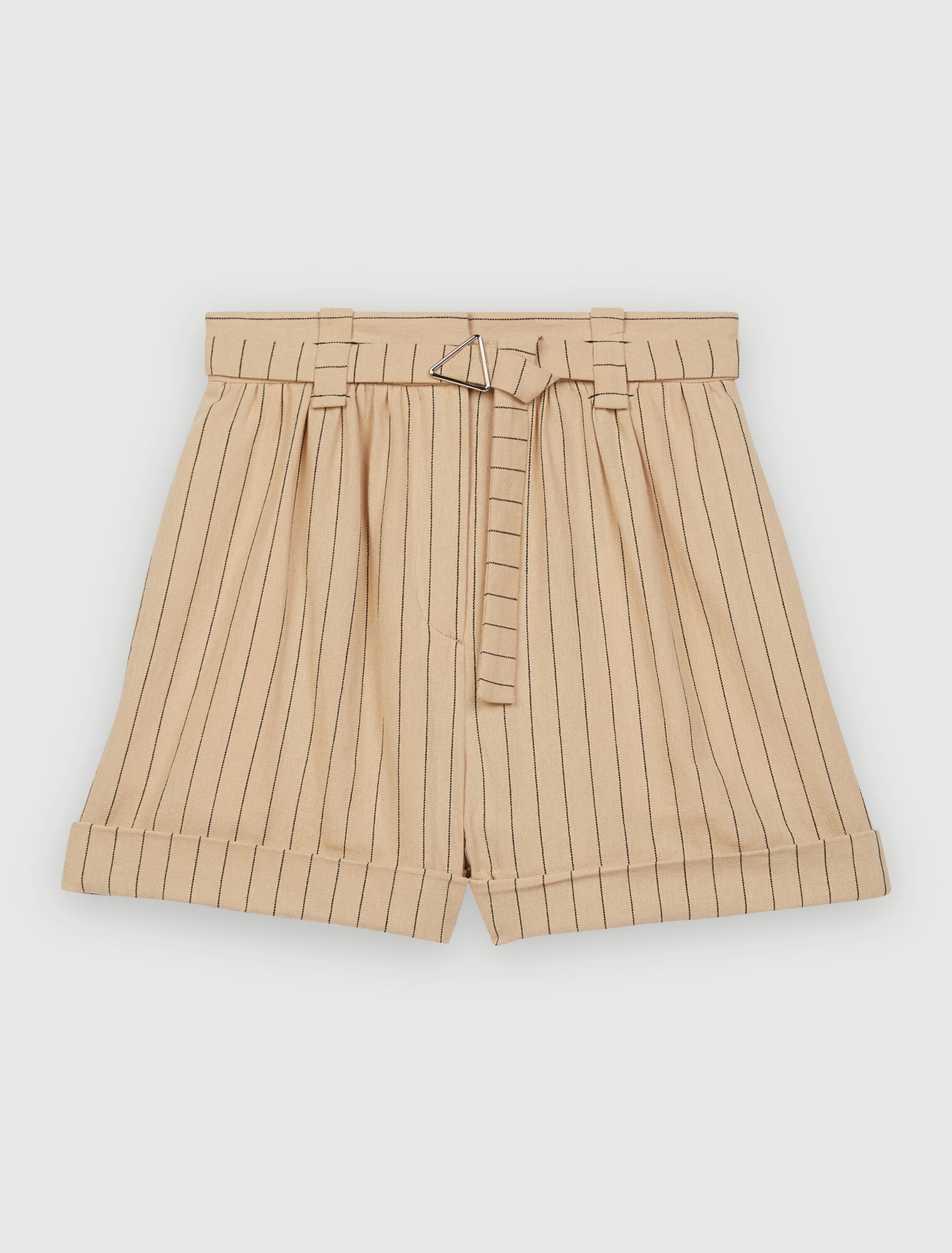 Short à rayures ceinturé