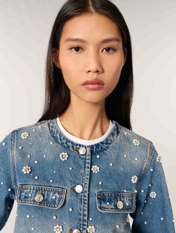 Embroidered denim jacket