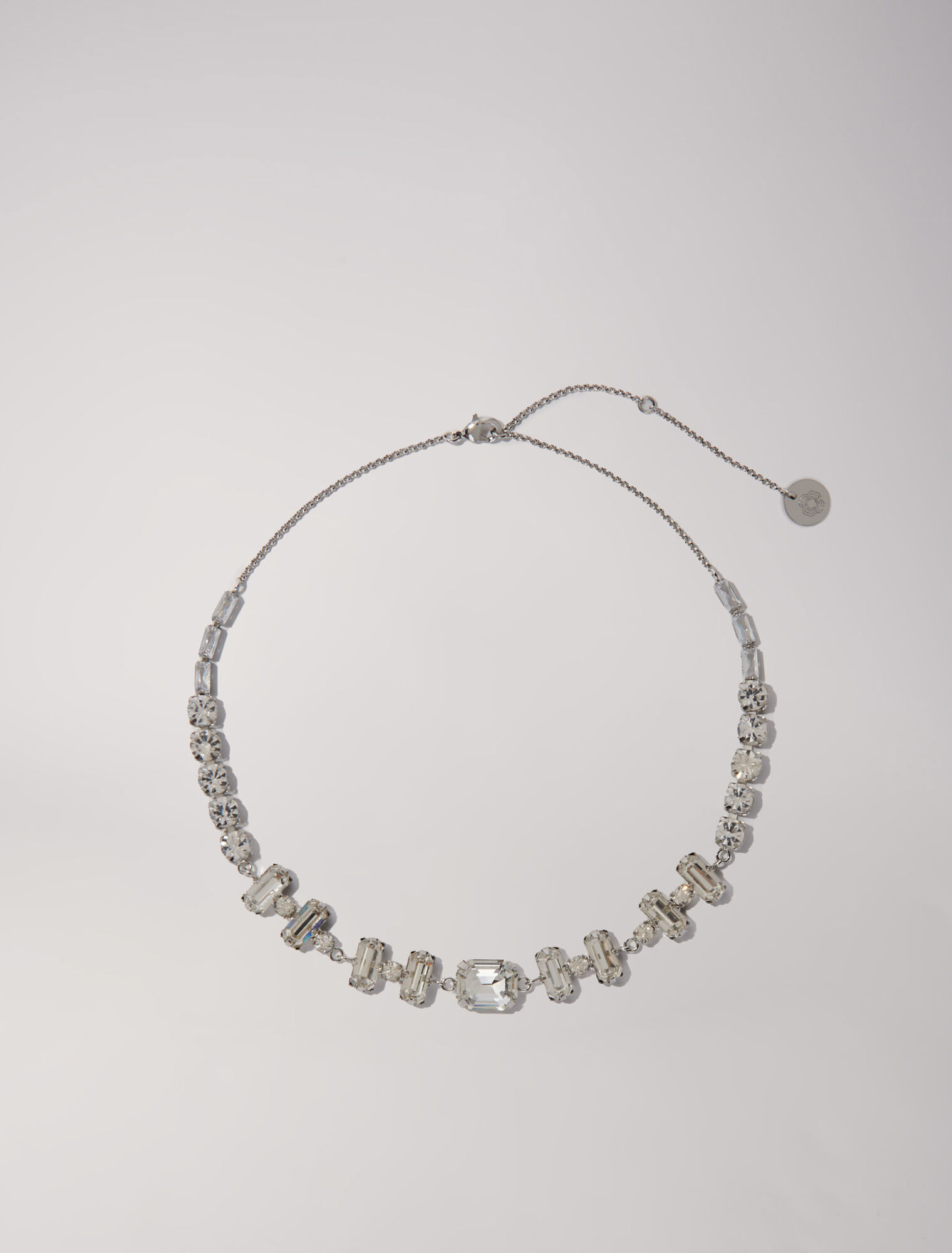 Collier chocker doré à strass